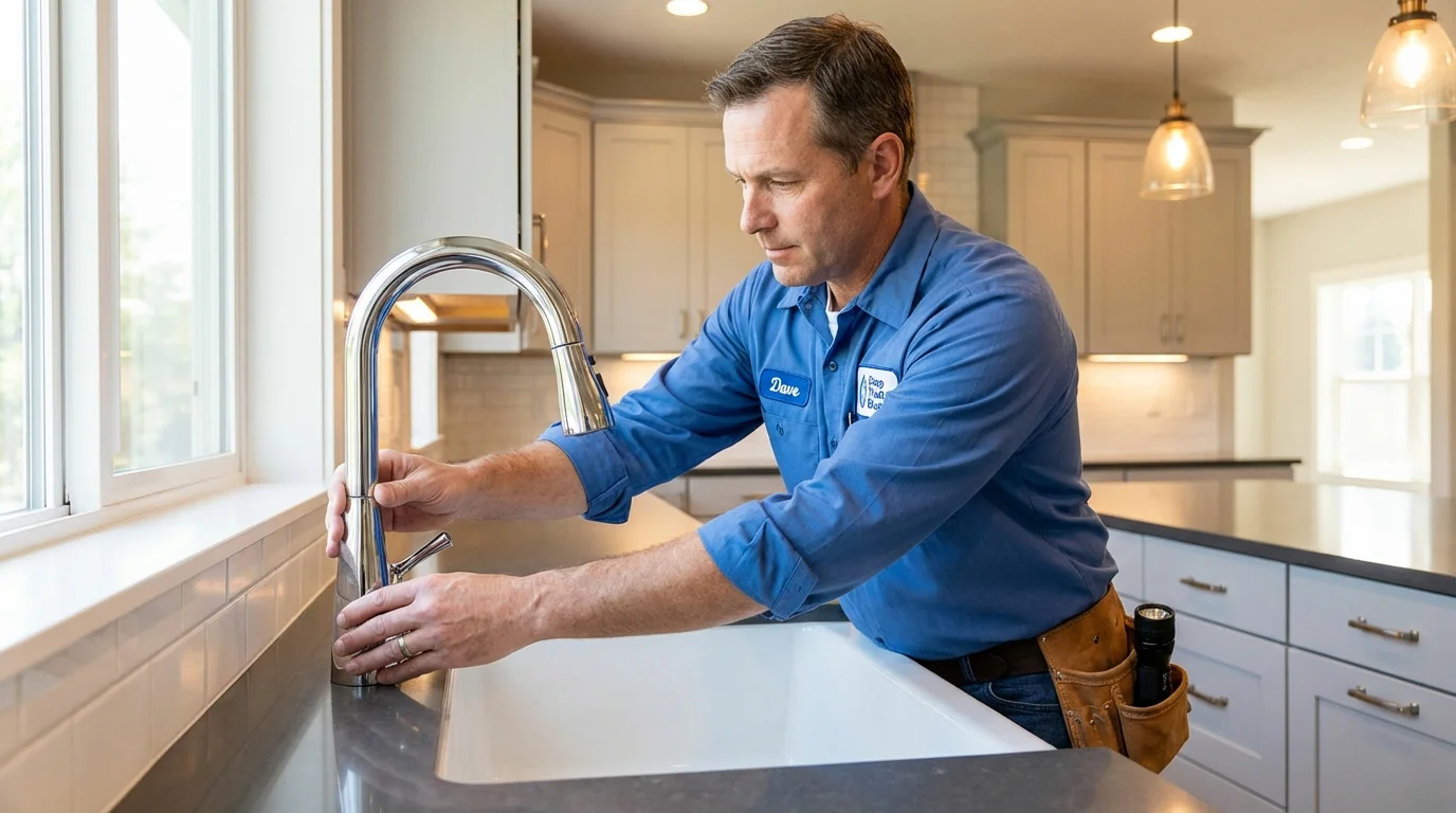 Kitchen faucet installation by Johns Plumbing LLC in Drew